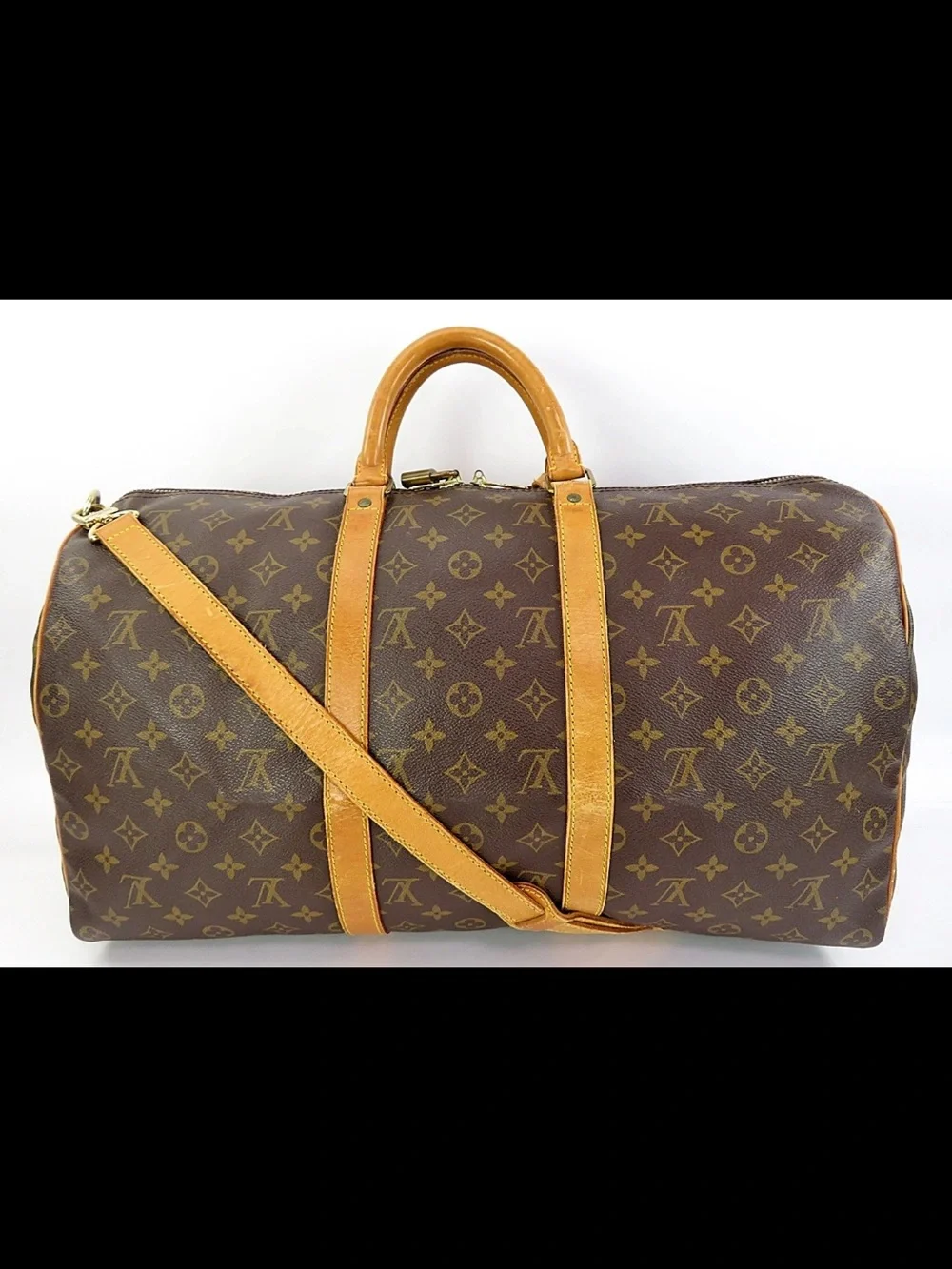 Louis Vuitton Monogram Canvas Travel Duffel in Brown and Tan